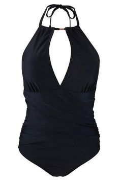 Radiate sophistication in the Ring Neck Control Swimsuit. Flattering ruching and control panel to the centre front, this non-wired swimming costume is lightly padded to give added shape to the bust. A ring neck halter tie and key hole opening at the bust to add a touch of glamour to this cut out swimsuit. Cute Swimming Costumes, Ring Neck, Dream Prom, Cut Out Swimsuits, Black Ring, Swimming Costume, High Leg Boots, Key Hole, Black Swimsuit