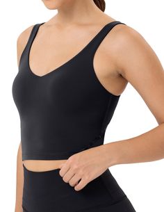 PRICES MAY VARY. Craft from a blend of buttery soft, moisture-wicking and stretchy fabric that allows for unrestricted movement and comfory wear Built-in bra for added support and convenience to adjustment Tigh fit count your body for slim look Cropped length accentuates your waist, creat a chic look that pairs well with high waist pants Design for low impact workout. Suitable for yoga, Pilates, fitness, or daily wear Our Longline Padded Sports Bras, meticulously designed for low-impact workouts Yoga Bra Tops, Pilates Fitness, Bra Tank, Athletic Workout, Lounge Lingerie, Golf Skirts, Athlete Workout, Padded Sports Bra, Workout Yoga