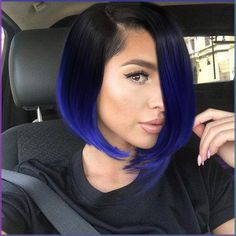 Summer hairstyle idea. Easy and simple hair idea. Summer hair inspo for you 😘 #hairstyles #hair #summerstyle #summerhairstyle Cyberpunk Hair, Lob Styling, Blue Bob, Wig Material, Goth Hair, Hippie Hair, Short Braids, Air Dry Hair, Pretty Braided Hairstyles