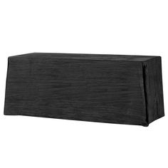 a black wooden block sitting on top of a white background