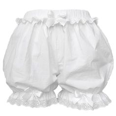 Women Frilly Ruffled Lace Pumpkin Shorts Cute Bowknot Bloomer Safety Under Pants Features: brand new and high quality Qualtiy cotton material, lightweight, stretchy, skin-friendly, soft and comfortable to wear. Mid-waisted, elastic waistband, plain solid color, above knee length,loose fitting shorts. Ruffled lace patchwork at waist and hemline, sweet bowknot decoration, elastic thigh. Can be used as daily shorts, pants, pajamas, or to match medieval, victorian, gothic, steampunk dresses, etc. Suitable as safety pants, underpants, perfect for wearing under short skirts, tunic or dress, protect you from embarrassment. Specifications: Material: Cotton Color: White Size: SizeM/L/XL(Chinese Size,follow the size chart to select please) Size:M Recommended Weight:45kg-52.5kg Size:L Recommended Wei Steampunk Dresses, Pumpkin Shorts, Frilly Shorts, Steampunk Dress, Casual Bottoms, Gothic Steampunk, Girls Sweet, Lace Patchwork, Shorts Pants