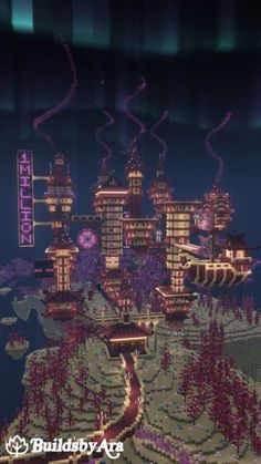 Minecraft End House Ideas, Incredible Minecraft Builds, Minecraft Mega Build Inspiration, Minecraft End City Builds, End Dimension Builds Minecraft, Minecraft End Builds Ideas, Minecraft Villian Build, End City Builds Minecraft, Minecraft End House