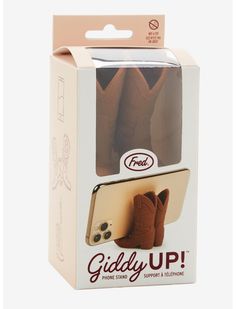 Fred Giddy Up! Pink Cowboy Boots Phone Stand | BoxLunch Gifts For A Cowboy, Cowboy Gifts For Men, Apartment Decor Western, Western Christmas Gifts, Western Car Accessories, Western Gift Ideas, Aesthetic Car Accessories, Pink Cowboy Boots, Western Bedroom Decor