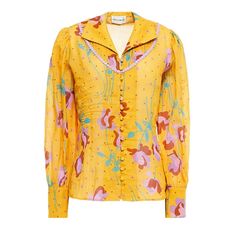 New Without Tags Measurements Approximately Length25" Armpit To Armpit18" Sleeve 24-25" 100% Ramie, Ossie Blouse$343 Yellow Women's Antik Batik Shirt - Yellow - Shirts Plain Weave, Embroidered Detailing, Polka-Dot, Floral Design, Classic Neckline, Long Sleeves, Button Closing, No Pockets. 100% Ramie. Batik Clothing, What To Wear Skiing, Shirts Plain, Gauze Shirt, Antik Batik, Batik Shirt, Paisley Top, Gathered Sleeves, Yellow Shirts