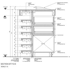 section of pos showing the scaffolding and details for the building's exterior