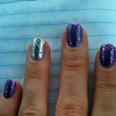 Purple and glitter:) Nail Stamp Kit, Average Person, Nail Stamping, Nail Kit, Fun Nails, Glitter, Nails, Purple, Beauty