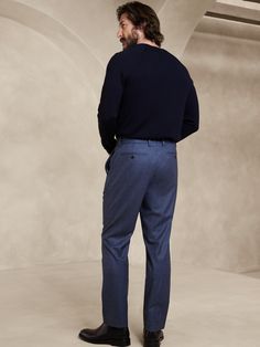 Our Perfect Pant.  Cut from fine Italian wool flannel, this soft pant is cut for a modern, tapered fit and is perfect dressed up or dressed down.  Tailored slim fit.  Fabric from Italy's Vitale Barberis Canonico Mill.  Zip fly with button closure.  Front and back pockets.  Unlined.  Tailored slim fit.  High rise (12. 5").  Inseams: Short 29. 5", Regular 31. 5", Long 33. 5" Model: Size 32x32, 6'2" (188cm). Winter Formal Slim Fit Pants, Business Casual Bottoms For Winter With Straight Hem, Tailored Chinos For Workwear, Fall Season, Tailored Winter Pants With Straight Hem, Tailored Chinos For Fall Workwear, Slim Fit Dress Pants For Winter Workwear, Tailored Pants With Straight Hem For Winter, Winter Slim Fit Dress Pants For Business Casual, Winter Workwear Slim Fit Dress Pants