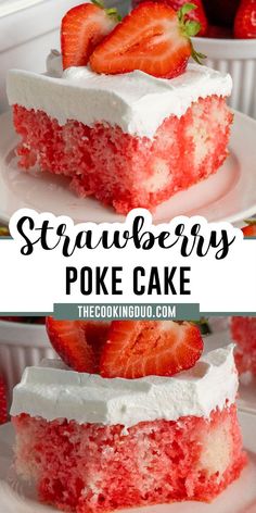 Close up of strawberry poke Cake Strawberry Lemonade Poke Cake, Strawberry Poke Cake Recipe, Jello Poke Cake, Strawberry Poke Cake, Sunday Baking, Strawberry Poke Cakes, Poke Cake Recipe, Jello Cake, Summer Cake