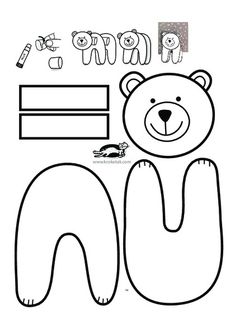 the letter u is for bear coloring page