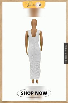 Solid Sleeveless Bodycon Ruched Wrap Dress 1 Million, Wrap Dress, Shop Now