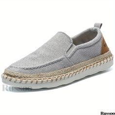 Russoo - Mens Casual Slip-on Loafers: Breathable Walking Shoes Canvas Loafers, Mens Skate Shoes, Mens Rain Boots, Mens Canvas Shoes, Mens Snow Boots, Mens Loungewear, Mens Casual Dress, Big And Tall Outfits, Vacation Style