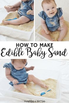 how to make an edible baby sand play mat for babies and toddlers with instructions