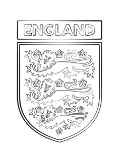 england coat of arms coloring page