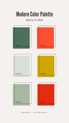 the modern color palette for merry x - mas