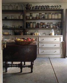 Tiny House Cottage, Country Chic Decor, Shelf Arrangement, Butler’s Pantry, Cottage Inspiration, Parisian Apartment, Instagram Time, Yellow Kitchen, Cozy Kitchen