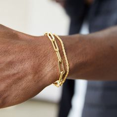 Gold Beckham + Rope Stack | Premium Stacks | MANSSION Men Streetwear Accessories, Men Stacked Bracelets, Men’s Gold Jewelry Aesthetic, Luxury Gold-plated Stackable Jewelry, Men's Luxury Everyday Gold Bracelet, Luxury Men's Polished Gold Bracelet, Guy Jewelry, Mens Jewerly, Gold Bracelets Stacked