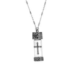 Finish off your outfit with this Symbols of Faith antique cross glass vial necklace. Click on this JEWELRY & WATCHES GUIDE to learn about fit, styles, materials and more! Finish off your outfit with this Symbols of Faith antique cross glass vial necklace. Click on this JEWELRY & WATCHES GUIDE to learn about fit, styles, materials and more! FEATURES Drop length: 1.75 in. Chain length: 30 in. Clasp: lobster-claw Nickel free Metal: alloy Material: crystal and glass Plating: silver tone Finish: anti Faith Symbol, Symbols Of Faith, Vial Necklace, Glass Vials, Chain Lengths, Chain Length, Lobster Claw, Womens Jewelry Necklace, Jewelry Necklace Pendant