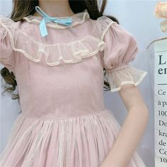 Feel like a cute princess in this Kawaii Ruffle Tulle Princess Dress! Size Chart: Size Bust (cm) Waist (cm) Shoulder (cm) Length (cm) Bust (in) Waist (in) Shoulder (in) Length (in) S 83 76 33 85 32.68 29.92 12.99 33.46 M 88 80 35 87 34.65 31.50 13.78 34.25 L 93 84 37 89 36.61 33.07 14.57 35.04 Description: Waistline: EmpireSleeve Style: Puff SleeveSleeve Length(cm): ShortSilhouette: A-LinePattern Type: SolidOrigin: CN(Origin)Neckline: O-NeckMaterial Composition: Synthetic FiberMaterial: Lace/Mes Fairy Gown, Princess Vintage, Fairycore Dress, Dolly Dress, Aesthetic Dress, Mesh Short, Teen Girl Dresses, Bodycon Dresses Casual, Pink M