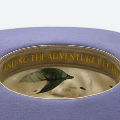 100% fur felt Multiple wraps of different design and texture Beads on crown 100% silk interior lining Sweatband with 'And so the Adventure Begins' inspirational quote All hats are unique and have perfect imperfections! Handmade by Valeria in California Three Words, And So The Adventure Begins, Fedora Hat, Inspirational Quote, Provence, Fedora, Baseball Hats, Im Not Perfect, Felt