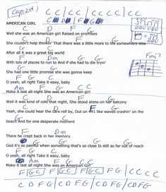 a handwritten song for the american girl