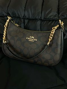 Coach Bags Handbags Black, Coach Terry Shoulder Bag, Coach Teri Shoulder Bag Aesthetic, Coach Shoulder Bag Aesthetic, Coach Terri Shoulder Bag, Coach Teri Shoulder Bag Outfit, Coach Bag Black