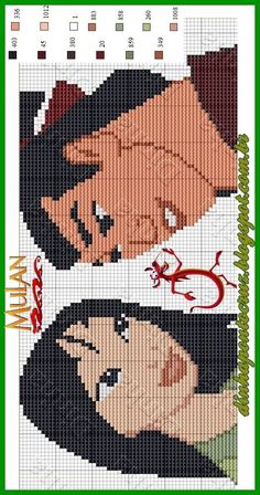 two men with beards are depicted in this cross - stitch pattern from the tv series