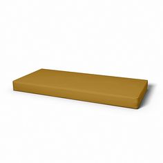 a brown mattress on a white background with no one in it's room or furniture