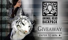 ! Beautiful Backpacks, Rocker Chick, Animal Head, Animal Heads, Giveaway Contest, Cool Backpacks, Big Cats, Panther, To Win