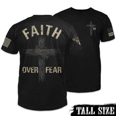 "Hey, this Faith Over Fear Tall Size T-Shirt is really cool because it reminds people to always trust their faith, even when they're scared. It's like a superhero shirt, but instead of powers, it shows that you believe in being brave! You can wear it anywhere--when you're playing outside, going to the park, or just hanging out at home. In conclusion, the Faith Over Fear Tall Size T-Shirt is more than just a fashion statement. It's a badge of honor that showcases your values. Stand strong, wear i Faith Over Fear Shirt, Clothing Line Ideas, Christmas Gift Ideas For Family, Unique Christmas Gift Ideas, Gift Ideas For Family, Unique Christmas Gift, Jesus Tshirts, Military Outfit, 3d Shirt