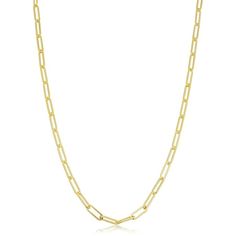 This modern, stylish jewelry for women is the perfect alternative to a real gold necklace as it embodies the appeal of classic 14 karat gold to perfection for a much lower cost. A paper clip, oval link chain necklace style is showcased in this designer gold jewelry and it offers a brilliant shine that is simply eye catching. This gold filled chain necklace is completed with a sturdy lobster claw clasp, adding to its durability, perfect for everyday wear. Key Features: Metal: 14k Yellow Gold Fill Gold Necklace For Men, Real Gold Necklace, Gold Necklace For Women, Gold Link Necklace, Paperclip Chain Necklace, Real Gold Jewelry, Gold Link Chain, Gold Chains For Men, Solid Gold Necklace