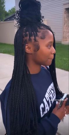 Black Kids Braids Hairstyles, Braided Hairstyles For Black Women Cornrows, Hairstyles For Teens, Cute Box Braids Hairstyles, Quick Braided Hairstyles, Braided Hairstyles For Teens