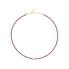 Ross-Simons - .32ct Heart-Shaped Diamond Choker Necklace, 6.25ct t. w. Rubies. 14". Treat yourself to a glamorous style with staying power. Our on-trend choker necklace features a .32 carat heart-shaped diamond centerpiece that sparkles amid rich 6.25 ct. t. w. ruby rounds. Finely crafted in polished 14kt yellow gold with black rhodium. Includes a 2" extender. Lobster clasp, ruby and diamond choker necklace. Ruby birthstones are the perfect gift for July birthdays. Diamond Centerpiece, Necklace Ruby, Diamond Choker Necklace, Ruby Birthstone, Chocker Necklace, Diamond Choker, Glamorous Style, Heart Shaped Diamond, Black Rhodium