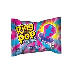 ring pop twister candy bar on a white background