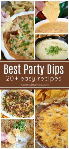 the best party dips are easy to make and delicious