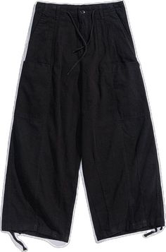 Casual Relaxed Fit Pants With Patchwork, Casual Patchwork Bottoms With Relaxed Fit, Wide Leg Streetwear Pants With Drawstring, Wide Leg Pants With Drawstring For Streetwear, Summer Streetwear Relaxed Fit Parachute Pants, Casual Wide-leg Patchwork Bottoms, Casual Wide Leg Patchwork Pants, Casual Patchwork Pants, Summer Streetwear Bottoms With Patchwork