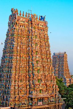 an elaborately decorated temple in india