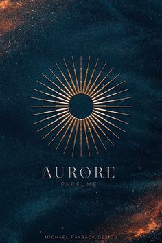 the logo for aurorae parumes is shown in gold on a black background