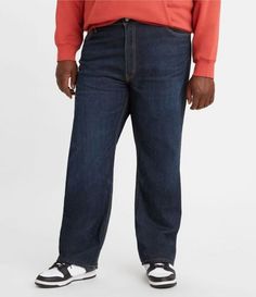 From Levi's® Big & Tall&#x2C; these jeans feature:Sits at the waistRegular fit through the thighs5-pocket stylingStraight legsZip/button-front closureBelt loopsComfy roomy fitAll-American styling14" front rise24" leg openingsCotton/elastane denimMachine wash/tumble dryImported. Stretch Utility Full-length Jeans, Levi’s Xl Straight Jeans, Levi's Straight Leg Rigid Denim Pants, Levi's Full-length Jeans With Pockets, Straight Fit Full-length Rigid Denim Jeans, Loop Knot, Tall Jeans, Heritage Brands, Big & Tall