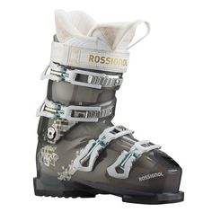 a pair of ski boots with white laces