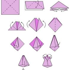 how to make an origami flower with pictures - step by step instructions for beginners