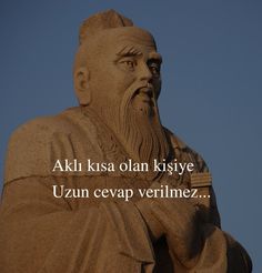 an image of a statue with a quote in the middle that says, aku kasa ohan kisive uzun cevap verilmeez