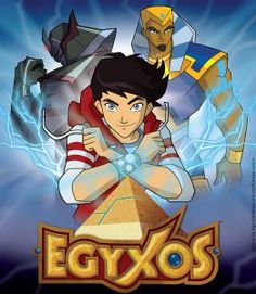 the poster for egyxos, an animated video game that is currently in development