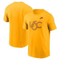 a yellow nike t - shirt with the u s c on it