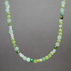 Dainty Jade Aventurine Chrysoprase Gemstone Necklace, Green Gemstone S – Kathy Bankston Jade Bead Necklace, Gemstone Beaded Necklace, Nephrite Jade, Necklace Green, Jewelry Studio, Signature Jewelry, Jade Jewelry, Seed Bead Necklace, Jade Beads