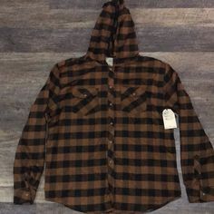 Brand- Straight Faded Size- Xxl Color- Burnt Orange And Black Type- Flannel Long Sleeve W/Hood Brown Cotton Shirt For Winter, Casual Fall Flannel Shirt For Outdoor, Brown Shirt For Streetwear In Fall, Casual Outdoor Shirt For Fall, Casual Outdoor Fall Shirt, Casual Brown Shirt For Fall, Brown Casual Tops For Outdoor, Casual Brown Tops For Outdoors, Rustic Relaxed Fit Tops For Fall