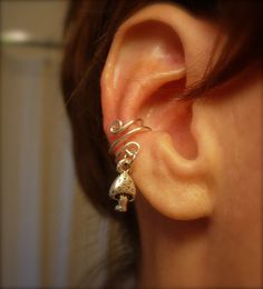 Ear Cuff, Very Trendy Silver Cuff with an Adorable Mushroom Charm. $8.95, via Etsy. Adjustable Silver Whimsical Ear Cuff, Whimsical Adjustable Silver Ear Cuff, Whimsical Adjustable Ear Cuff As Gift, Whimsical Adjustable Ear Cuff For Gift, Ear Cuff Diy, Elven Ears, Classic Elegant Style, Elf Ears, Wrap Earrings