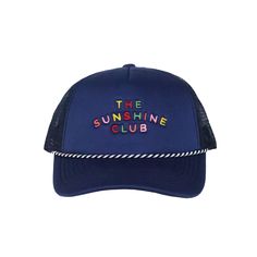 Brighten your day in our Rainbow Embroidered Sunshine Club Trucker Hat. Perfect for adding a splash of color to your look, this hat is all about spreading sunshine and good vibes! Embroidered Sunshine, Valentines Blanket, Positive Things, Special Occasion Jewelry, Needlepoint Pillows, Stay Positive, Beaded Accessories, Gift Card Shop, The Sunshine