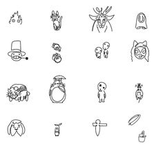 the icons are drawn in black and white