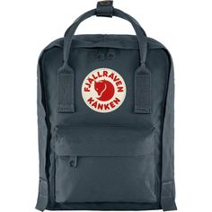 Kånken was created in 1978 to help prevent back problems among Swedish school children and, since then, has become one of Fjällräven's most appreciated products. The Mini-version is suitable for small children as well as for full grown adults who are looking for a small backpack. It is perfect for carrying a change of clothes for preschool or food on an outing, and as a smart everyday bag for books, water bottles, fruit and more. The shoulder straps are long and adjustable and fit both small and big backs. They can be fastened with a clasp so that they are not in the way when at their tightest. The material is hard-wearing, lightweight Vinylon F fabric that is able to withstand dirt and wetness. The main compartment has a large zipped opening, which makes it easy to pack and unpack. Two fl Fjallraven Mini, Kanken Sling, Fjallraven Kanken Mini, Backpack Fjallraven, Popular Backpacks, Kanken Mini, Fjällräven Kånken, Mini Mochila, Family Outdoor