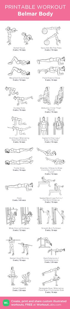 the printable workout poster shows how to do an exercise with your hands and feet